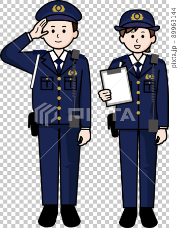 警察官 男性と女性 警察官 男性と女性 89963144