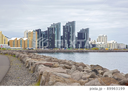 Reykjavik waterfront in Iceland. Travel and tourism 89963199