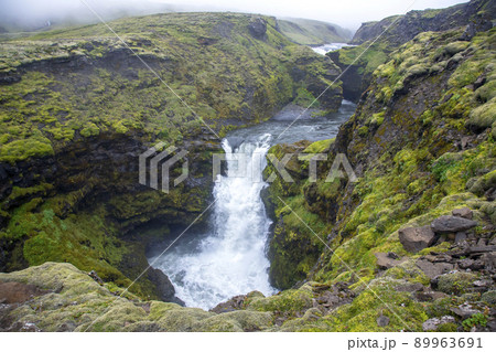 Waterfalls in the Skoda river. Iceland. Nature and places for wonderful travels Waterfalls in the Skoda river. Iceland. Nature and places for wonderful travels 89963691