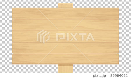 Illustration of a wooden sign 89964021