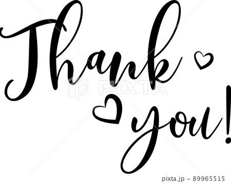 Text Lettering Thank You cut out 89965515