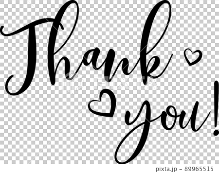Text Lettering Thank You cut out 89965515
