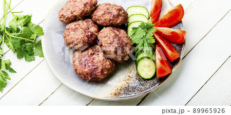 Steam beef cutlets 89965926