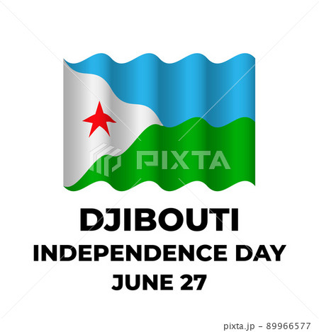 Djibouti Independence Day typography poster. National holiday celebrated on June 27. Vector template for banner, greeting card, flyer, etc 89966577