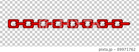 Pixel art chain line (red) 89971762