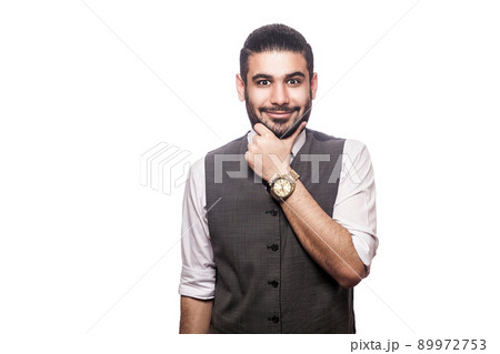 Handsome businessman on white background. Handsome businessman on white background. 89972753