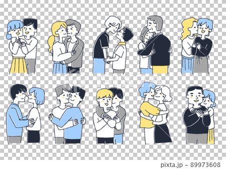 Two people who love each other happily, a couple who overcame the problems of minorities and LGBT Two people who love each other happily, a couple who overcame the problems of minorities and LGBT 89973608