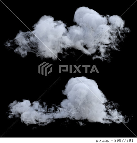 Big clouds isolated. 3d render 89977291
