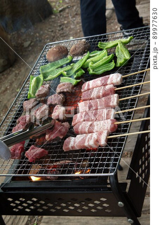 BBQ　豚串とピーマンとしいたけ　 89977630