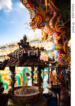 Chao Pho Nakharat Shrine or Chao Por Nakarat Chansen chinese temple in Nakhon Sawan, Thailand 89979404