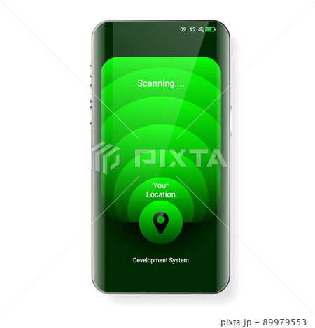 lockscreen user interface notification floating...のイラスト素材 [89979553 ...