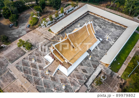 Aerial view of Wat Dhammayan temple in Phetchabun, Thailand 89979802