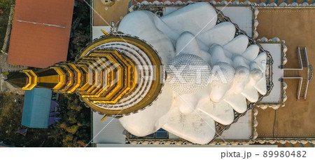 Aerial view of Wat Phrathat Pha Sorn Kaew, white buddha temple in Phetchabun, Thailand Aerial view of Wat Phrathat Pha Sorn Kaew, white buddha temple in Phetchabun, Thailand 89980482