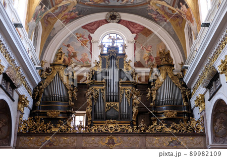 The organ at the Cathedral of St Nicholas in Ljubljana, Slovenia 89982109