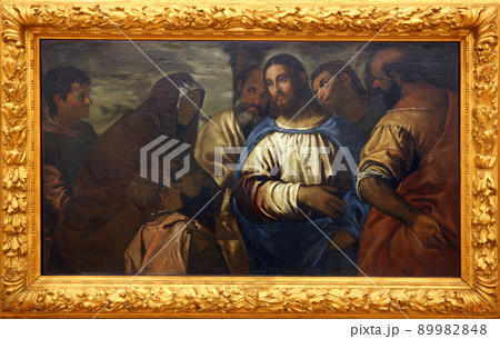 Paolo Veronese: Christ and the wife of Zebedee, Old Masters Collection, Croatian Academy of Sciences in Zagreb 89982848