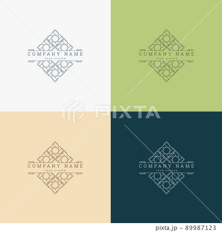 badge mosaic vintage creative logo template design 89987123