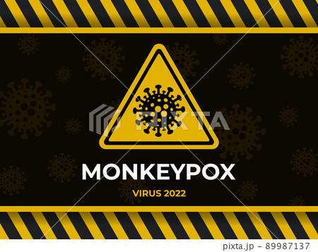 Monkeypox virus outbreak warning banner. Monkeypox virus outbreak warning banner. 89987137