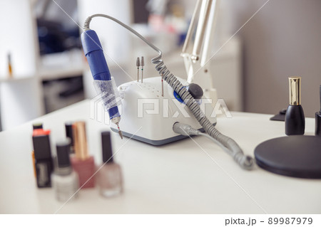 Working table of manicure master in beauty salon 89987979