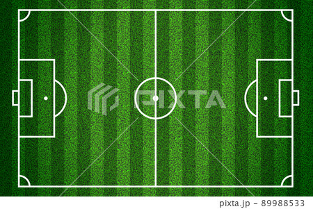 Realistic soccer field background top view with grass texture Realistic soccer field background top view with grass texture 89988533
