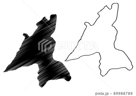Lohit district (Arunachal Pradesh State, Republic of India) map vector illustration, scribble sketch Lohit map 89988789