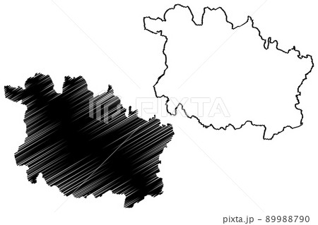 Lohardaga district (Jharkhand State, Republic of India, South Chotanagpur division) map vector illustration, scribble sketch Lohardaga map 89988790