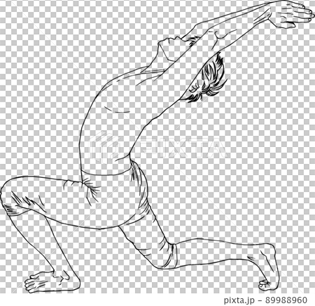 Anjane asana (crescent pose) 89988960