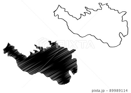 Mancherial district (Telangana State, Republic of India) map vector illustration, scribble sketch Mancherial map 89989114