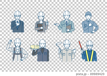 Construction industry, people working at construction sites, construction, civil engineering, carpenters, site supervisors 89989420