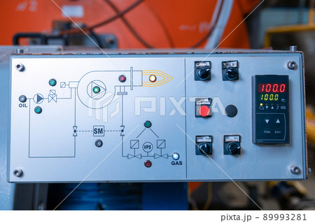 Information panel for industrial production. Close-up Information panel for industrial production. Close-up 89993281
