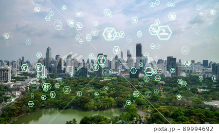 Green city technology shifting towards sustainable alteration concept 89994692
