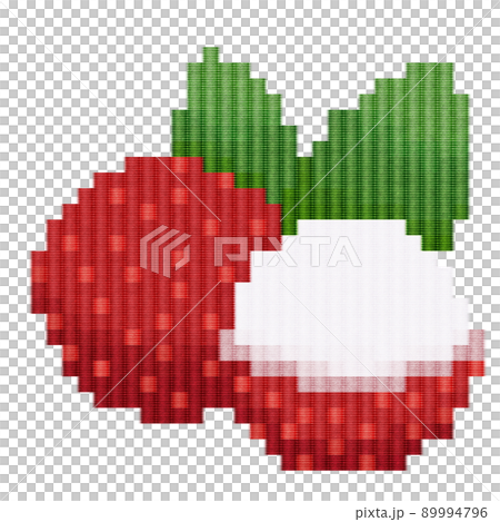 Lychee dot embroidery style illustration transparent 32 × 32 89994796