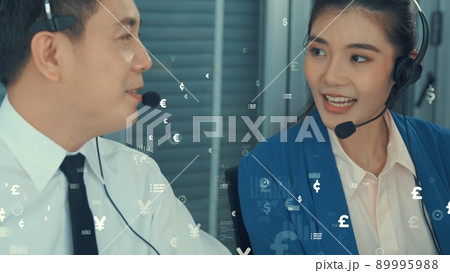 Customer support call center provide data with envisional graphic 89995988