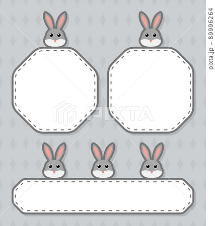 Set of cute banner with Rabbit Set of cute banner with Rabbit 89996264