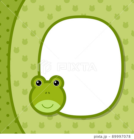 Greeting card template with Frog 89997078