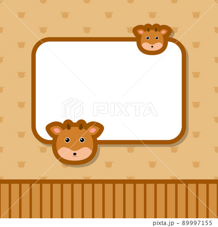 Greeting card template with Deer 89997155