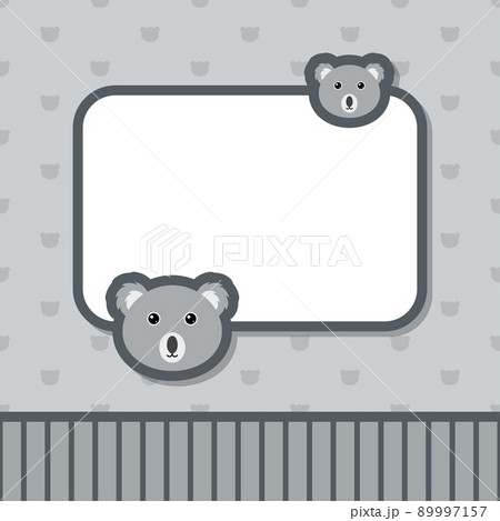 Greeting card template with Koala Greeting card template with Koala 89997157