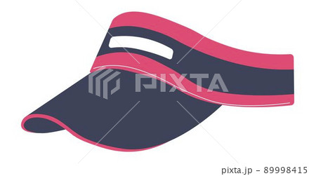 Summer cap with visor, headwear accessory vector Summer cap with visor, headwear accessory vector 89998415