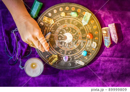 Top view of astrologer hands 89999809