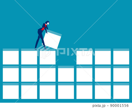 Consistency and stability with constant performance person. Business vector illustration concept 90001556