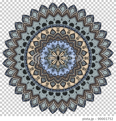 Mandala art (cold colors, flowers, chic) Mandala art (cold colors, flowers, chic) 90001752