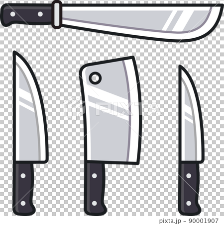 Cartoon knife icon set 90001907