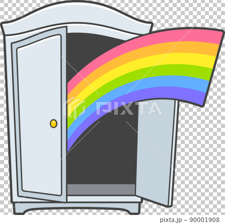 Coming out of the closet LGBT rainbow Coming out of the closet LGBT rainbow 90001908
