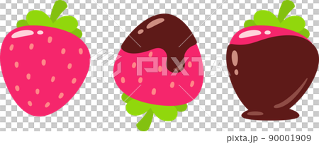 Cartoon strawberry dipped in chocolate Cartoon strawberry dipped in chocolate 90001909
