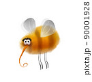 Funny crazy flying bee illustration 90001928