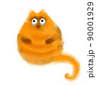 Funny crazy cat illustration 90001929