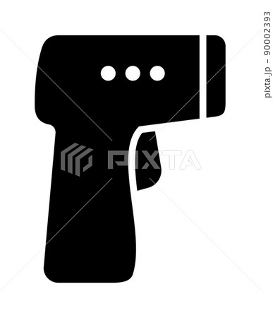 非接触体温計のシルエットアイコン 90002393