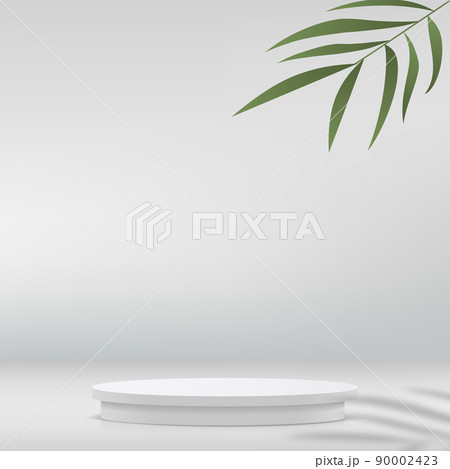 Abstract minimal scene with geometric forms. White podium in white background for product presentation. Vector Abstract minimal scene with geometric forms. White podium in white background for product presentation. Vector 90002423
