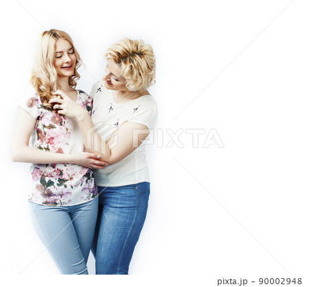 mother with daughter together posing happy smiling isolated on white background with copyspace, lifestyle people concept close up mother with daughter together posing happy smiling isolated on white background with copyspace, lifestyle people concept close up 90002948