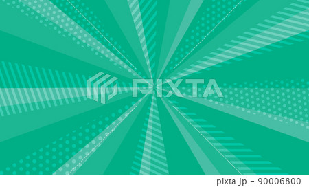 模様が入っているお洒落なサンバースト集中線背景素材　グリーン 90006800