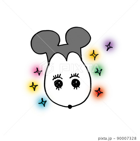 温もりのある手描きハッピーちゃんの表情・嬉しくて目を輝かせて喜ぶハッピーちゃん 温もりのある手描きハッピーちゃんの表情・嬉しくて目を輝かせて喜ぶハッピーちゃん 90007328